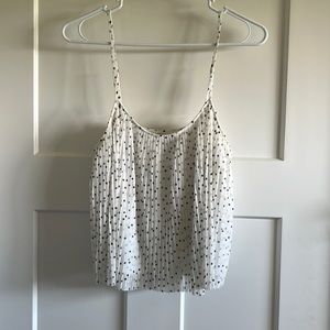 hollister white polka dot tank top